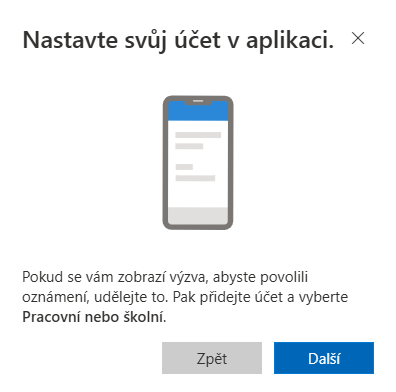 Nastavte svůj účet v aplikaci Microsoft Authenticator