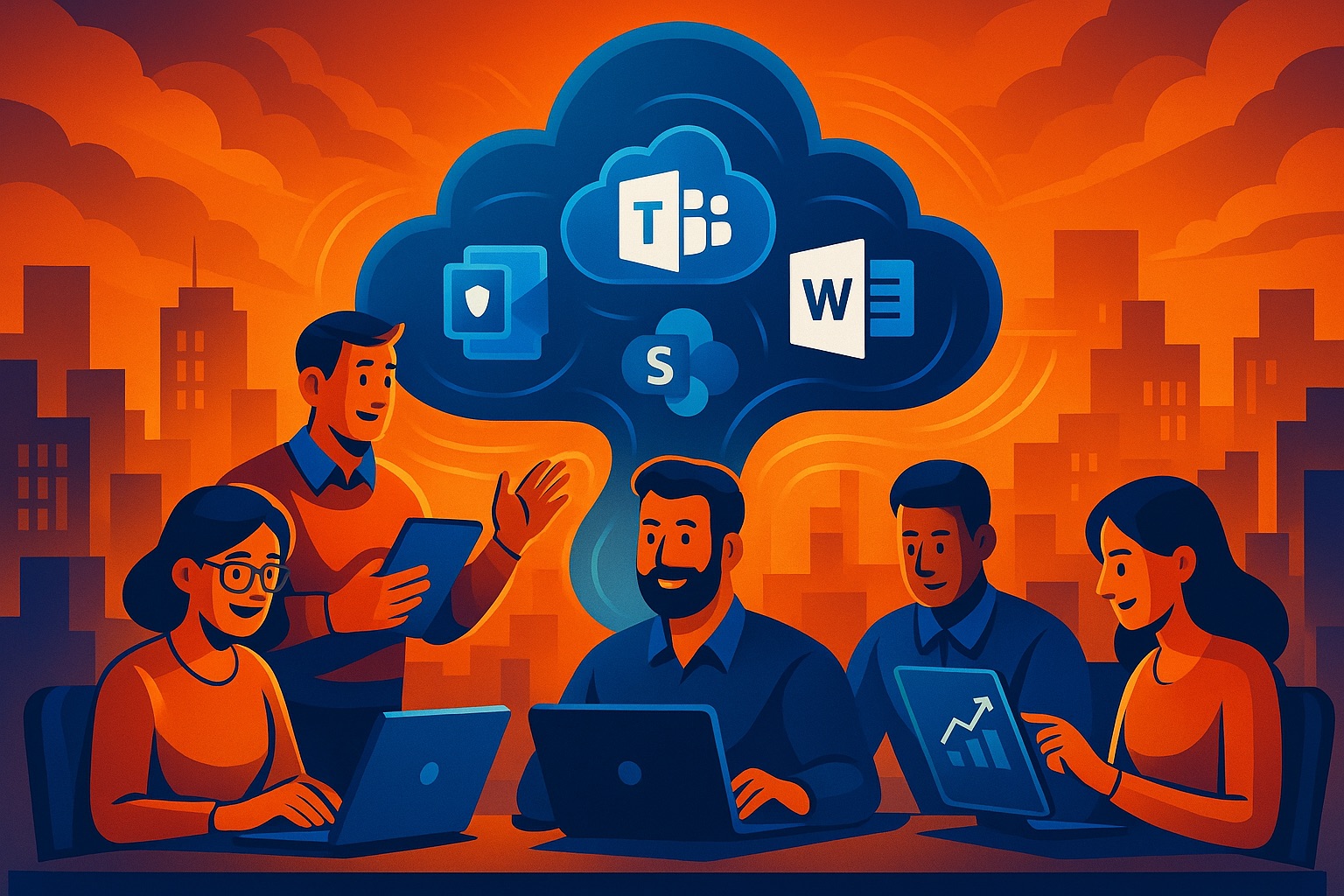 Adopce Microsoft 365 – ilustrace